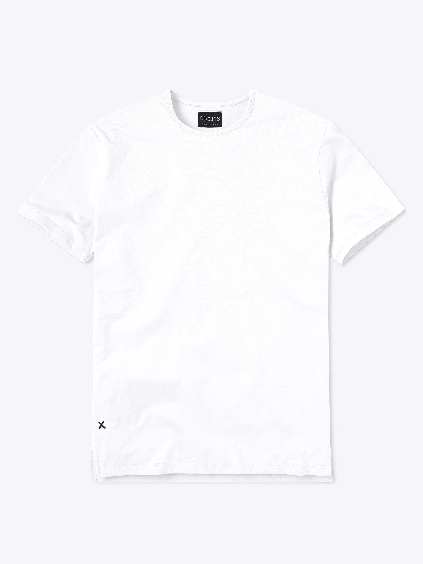 AO Split-Hem Tee | White Signature-fit PYCA Pro®