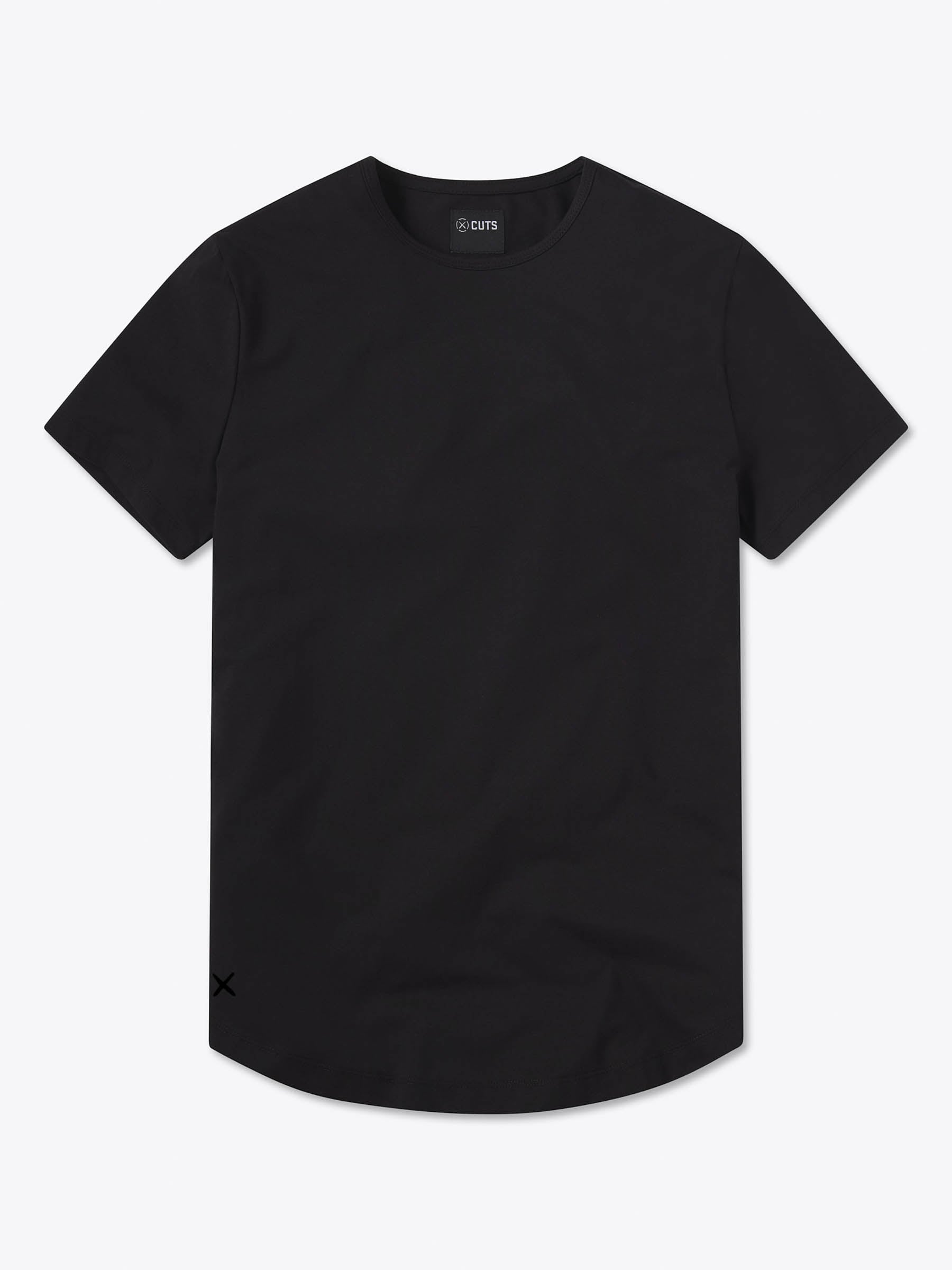 AO Curve-Hem Tee | Black Signature-fit PYCA Pro®