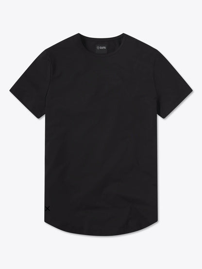 AO Curve-Hem Tee | Black Signature-fit PYCA Pro®