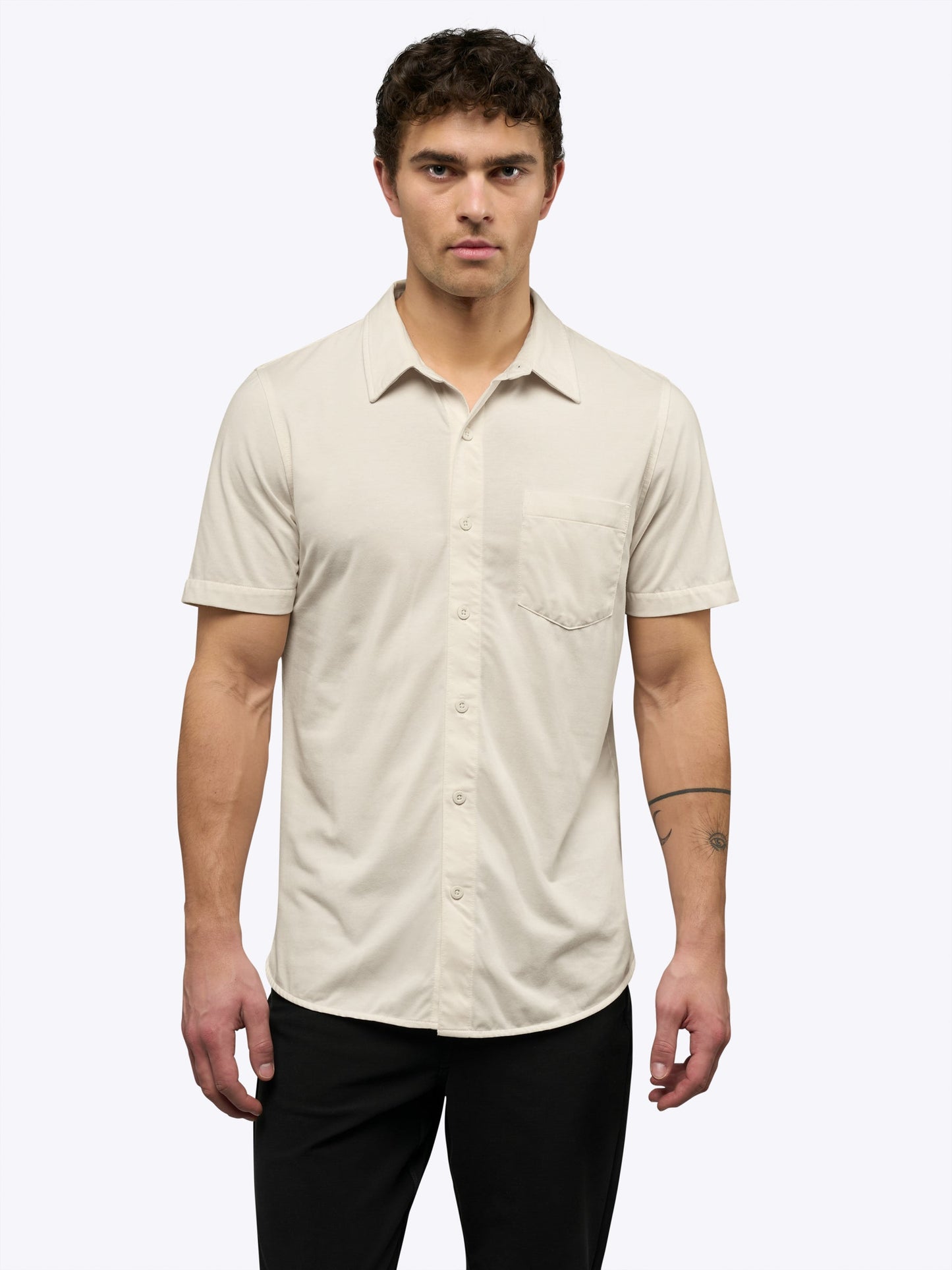 AO Button Up | Ivory Signature-Fit PYCA Pro®