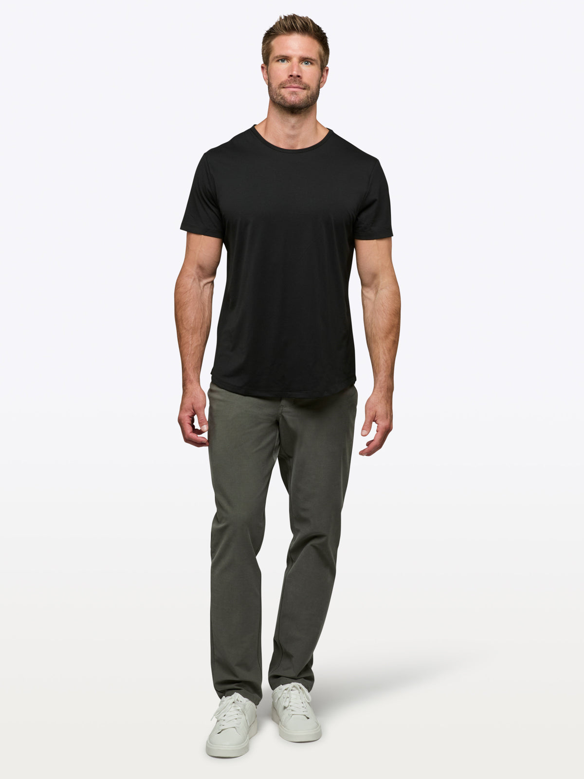 AO Curve-Hem Tee | Black Signature-fit PYCA Pro®