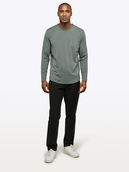 AO Long Sleeve Curve-Hem Tee | Sage Signature-fit PYCA Pro®