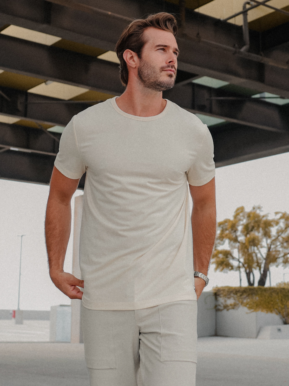 AO Forever Tee | Ivory Classic-Fit PYCA Pro®