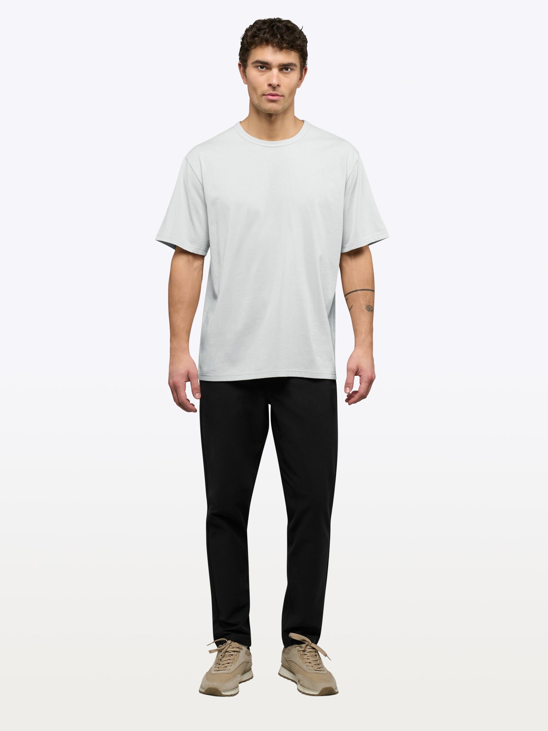 Overtime Oversized Tee | White Relaxed-Fit